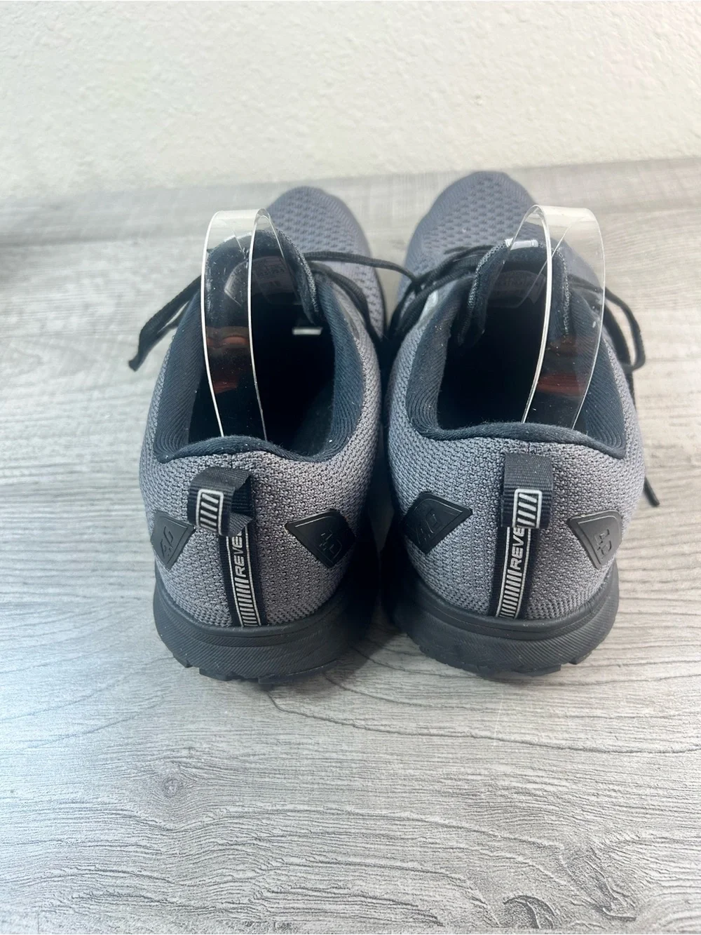Brooks Revel 4 Men’s Size 11.5 D Gray and Black Knit Running Shoes Sneaker
